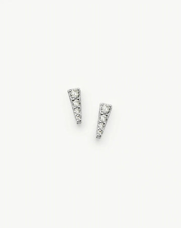 Pavé Spike Stud Earrings | Silver Plated/Cubic Zirconia Earrings Missoma 