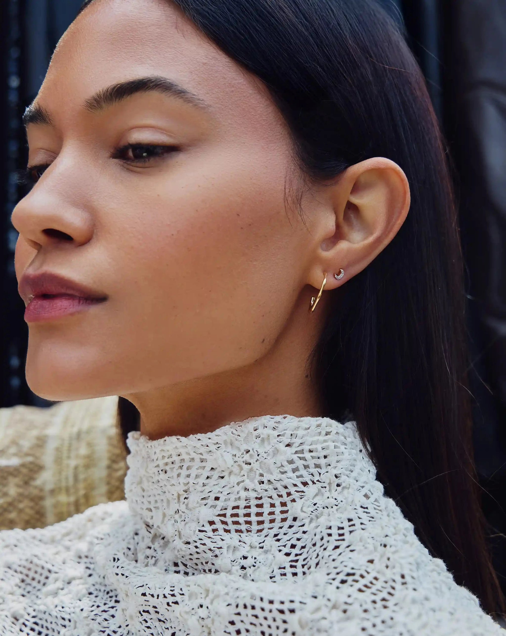 Pave Star Moon Stud Earrings Earrings Missoma 