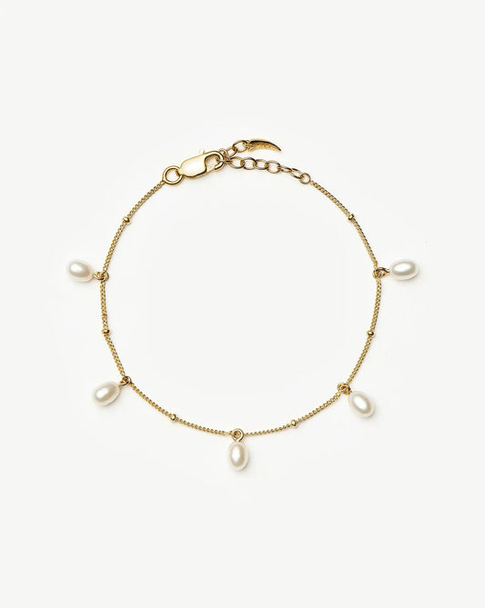 Pearl Baya Baroque Chain Bracelet | 18ct Gold Vermeil/Pearl Bracelets Missoma 