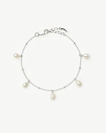 Pearl Baya Baroque Chain Bracelet | Sterling Silver/Pearl Bracelets Missoma 