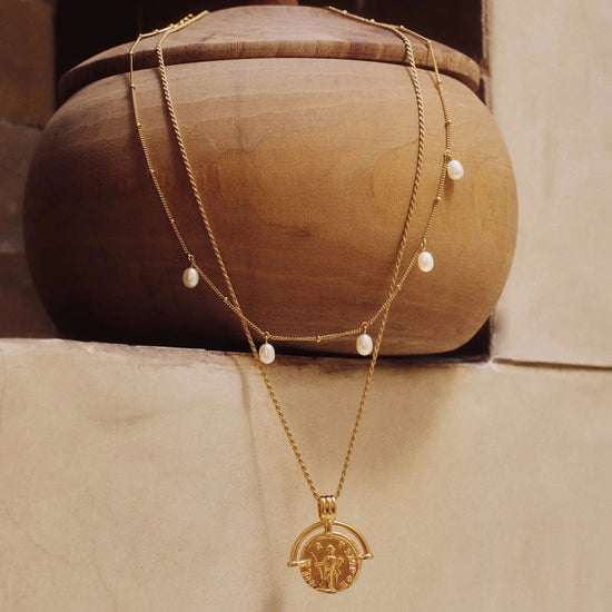 Pearl Baya Baroque Chain Choker | 18ct Gold Vermeil/Pearl Necklaces Missoma 