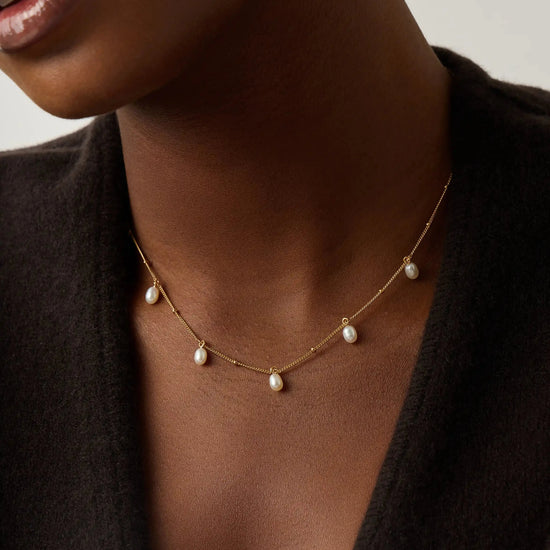 Pearl Baya Baroque Chain Choker | 18ct Gold Vermeil/Pearl Necklaces Missoma 