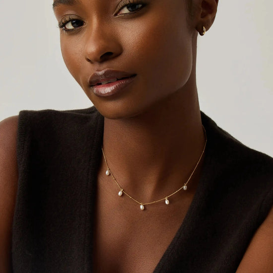 Pearl Baya Baroque Chain Choker | 18ct Gold Vermeil/Pearl Necklaces Missoma 