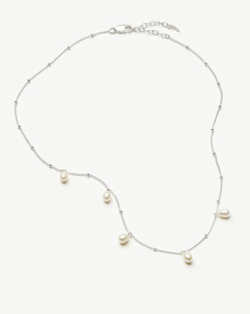 Pearl Baya Baroque Chain Choker | Sterling Silver/Pearl Necklaces Missoma 