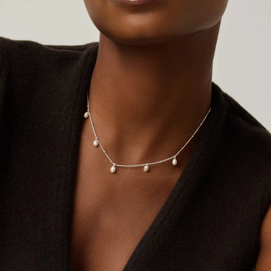 Pearl Baya Baroque Chain Choker | Sterling Silver/Pearl Necklaces Missoma 