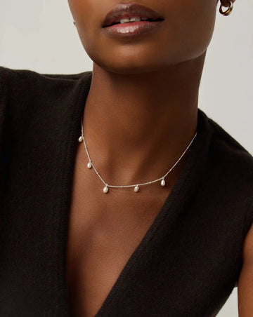 Pearl Baya Baroque Chain Choker | Sterling Silver/Pearl Necklaces Missoma 