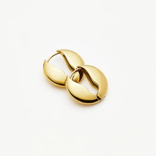 Pebble Hinged Hoop Earrings | 18ct Gold Plated Earrings Missoma 