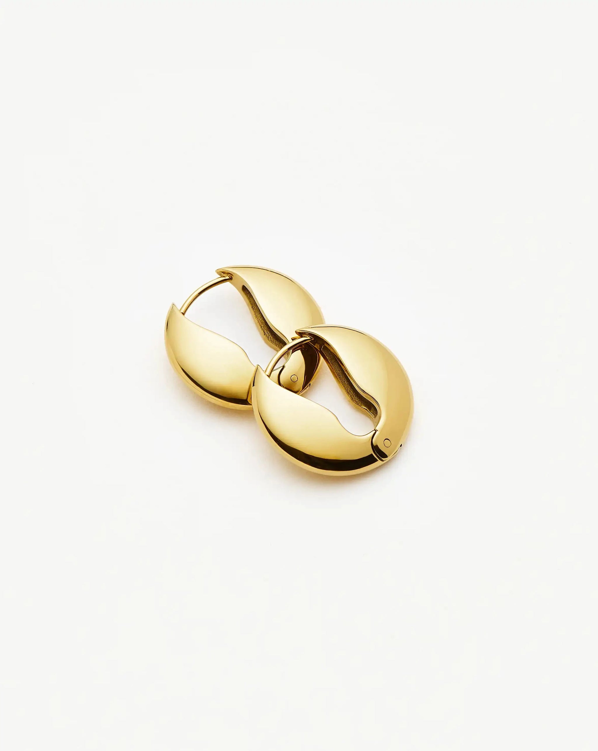 Pebble Hinged Hoop Earrings | 18ct Gold Plated Earrings Missoma 