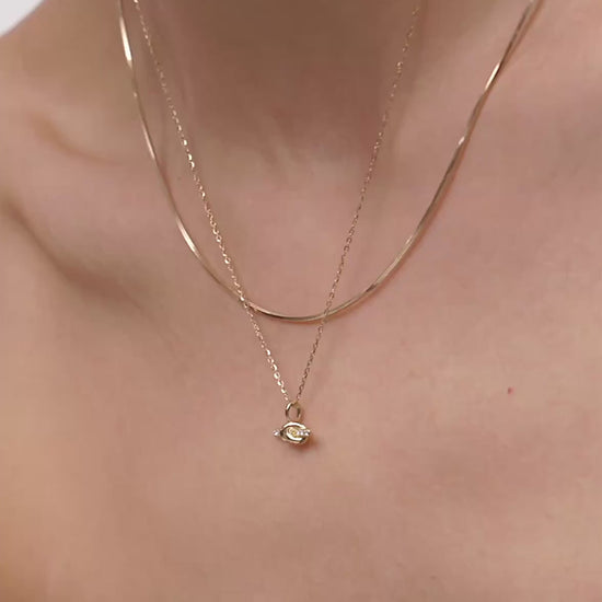 Lucy Williams Fine Diamond T-Bar Pendant Necklace | 14ct Yellow Gold Necklaces Missoma 