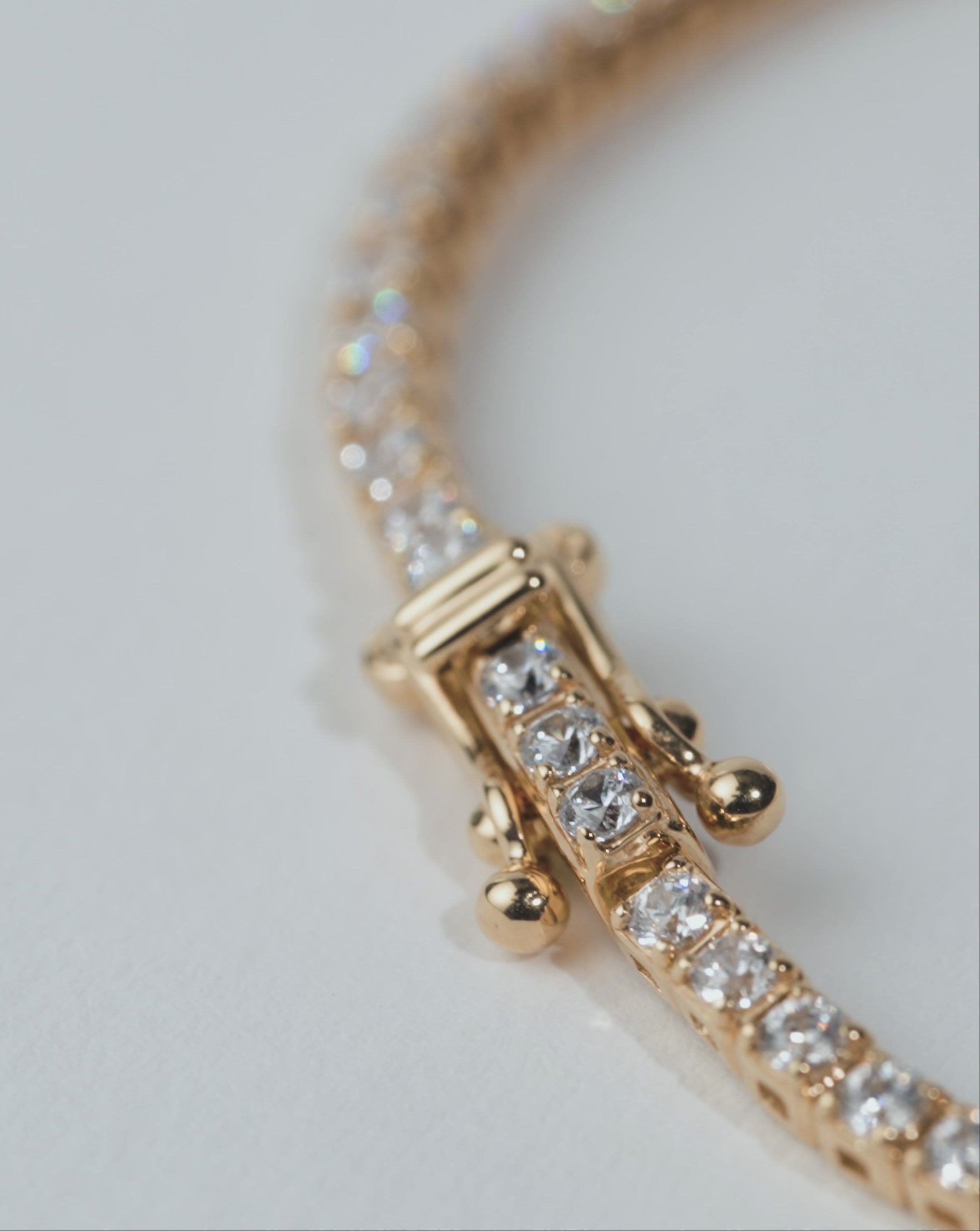 Solid Gold Diamond Tennis Bracelet | 14ct Solid Gold Lab Grown Diamonds