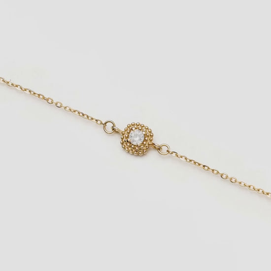Solid Gold Sapphire Baya Bracelet | 9ct Solid Yellow Gold/Lab Grown White Sapphire Bracelets Missoma 