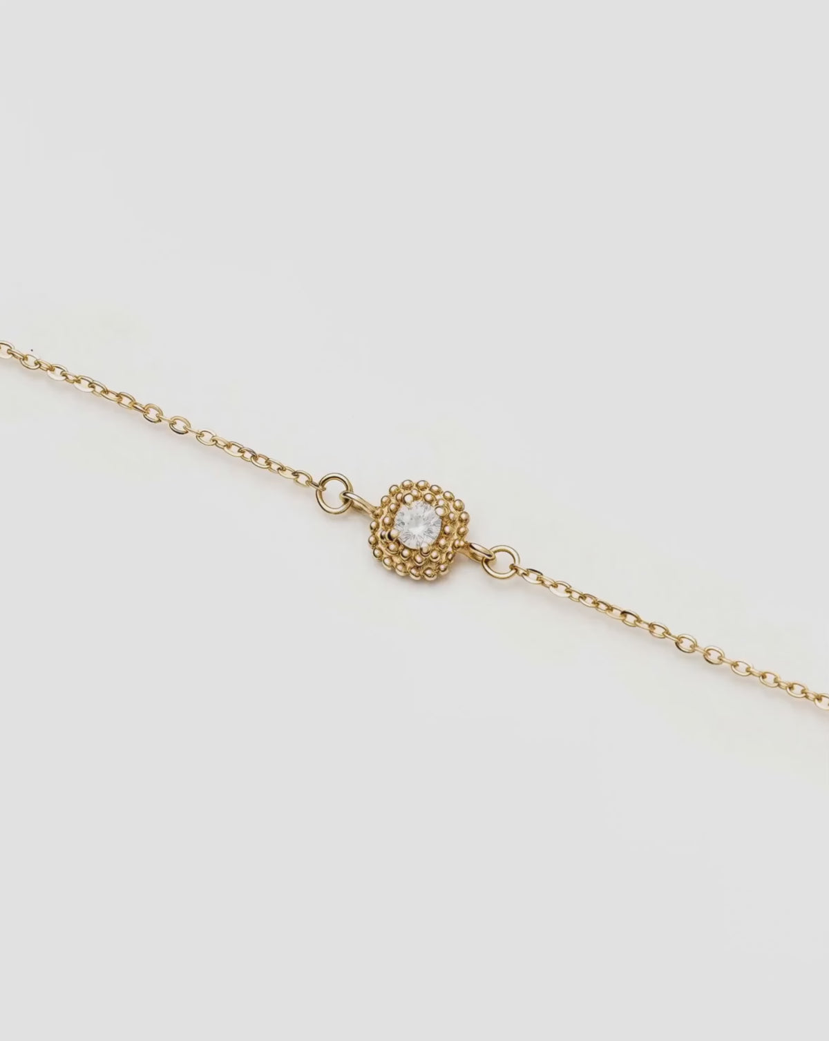 Solid Gold Sapphire Baya Bracelet | 9ct Solid Yellow Gold/Lab Grown White Sapphire Bracelets Missoma 