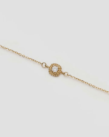 Solid Gold Sapphire Baya Bracelet | 9ct Solid Yellow Gold/Lab Grown White Sapphire Bracelets Missoma 
