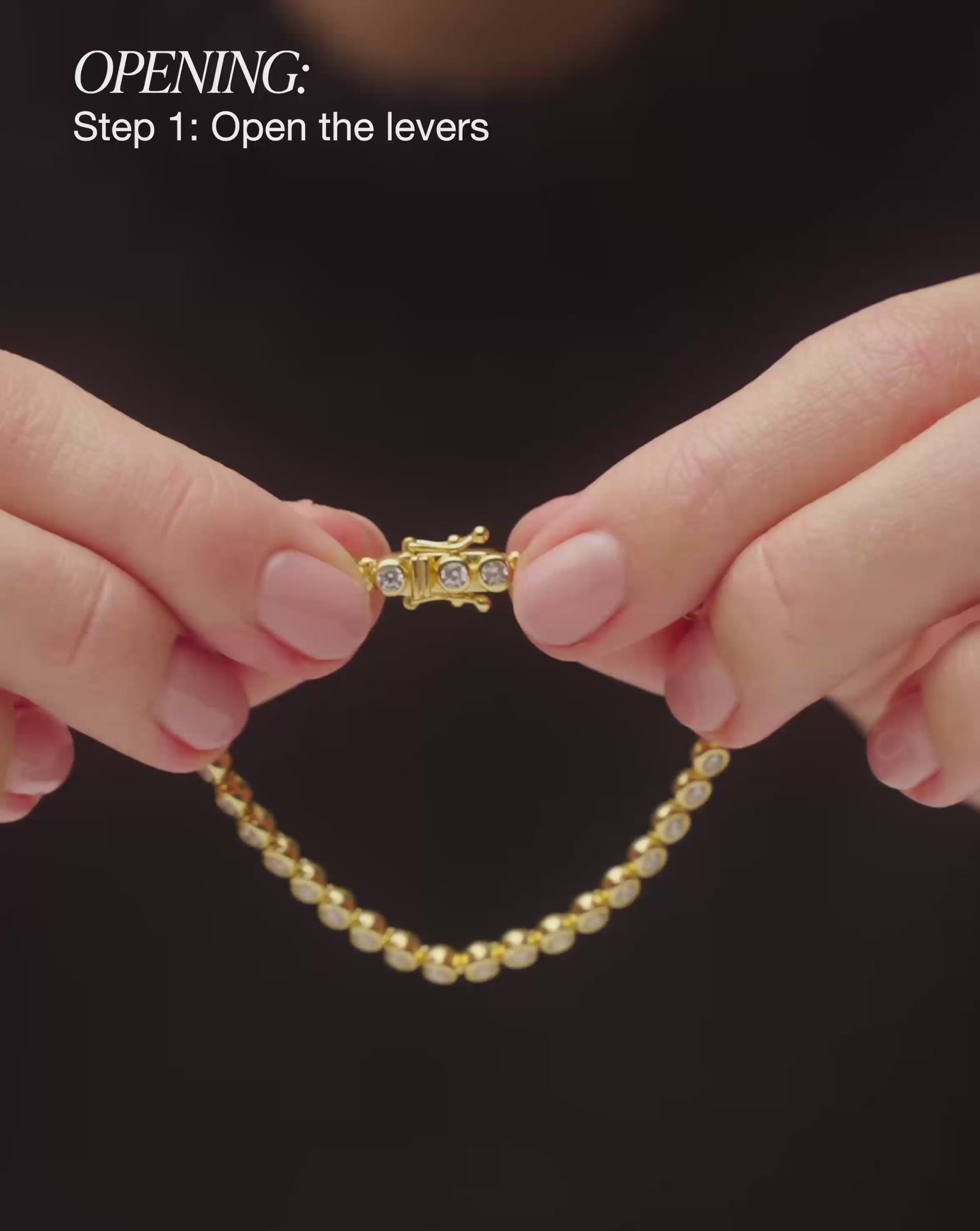 送料・関税込み ★MISSOMA★ Engravable Round Bracelet Tennis Round Bracelet | 18ct Gold Vermeil Cubic Zirconia