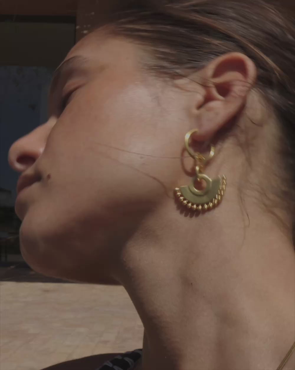 Zenyu Fan Chandelier Hoop Earrings Earrings Missoma 