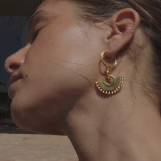Zenyu Fan Chandelier Hoop Earrings Earrings Missoma 