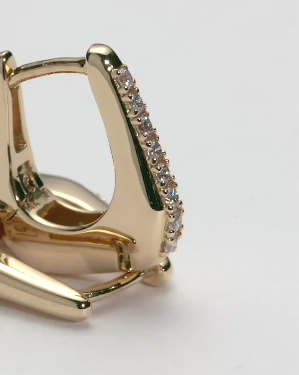 Lucy Williams Fine Diamond Arco Huggies | 14ct Yellow Gold Earrings Missoma 