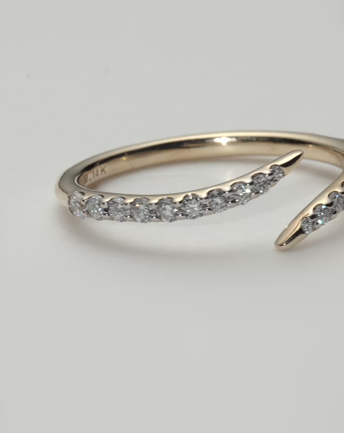 Fine Open Claw Ring | 14ct Solid Gold/Diamond Rings Missoma 