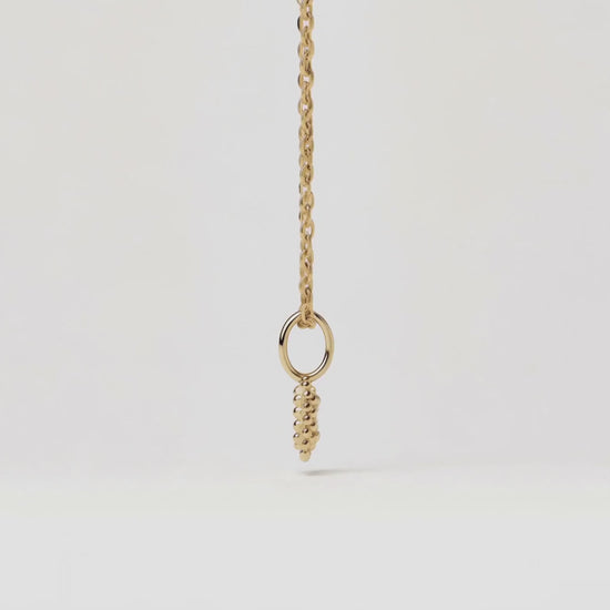 Solid Gold Sapphire Baya Pendant Necklace | 9ct Solid Yellow Gold/Lab Grown White Sapphire Necklaces Missoma 