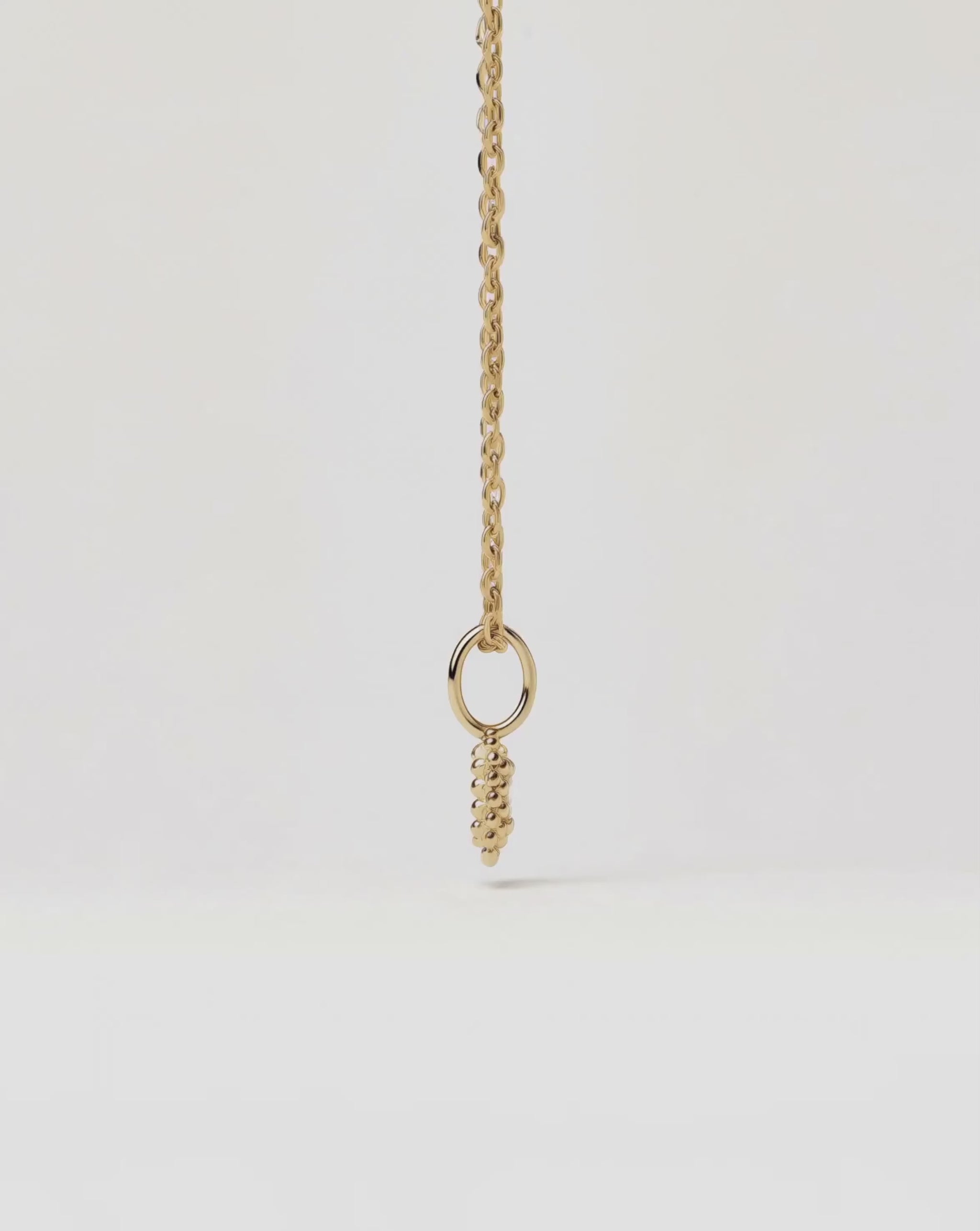 Solid Gold Sapphire Baya Pendant Necklace | 9ct Solid Yellow Gold/Lab Grown White Sapphire Necklaces Missoma 