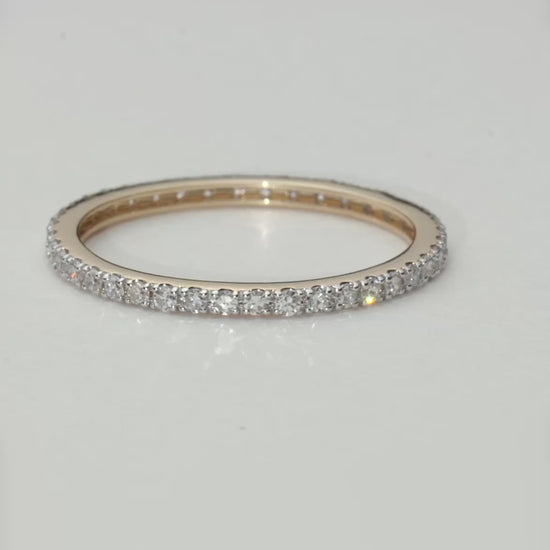 Fine Slim Eternity Ring | 14ct Solid Gold/Diamond Rings Missoma 