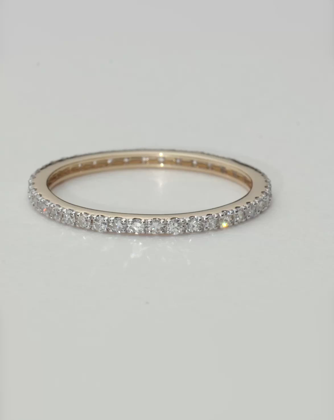 Fine Slim Eternity Ring | 14ct Solid Gold/Diamond Rings Missoma 