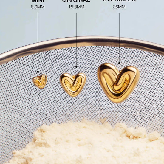 Puffy Heart Mini Stud Earrings | 18ct Gold Vermeil Earrings Missoma 