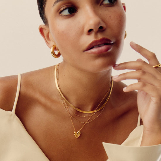 Puffy Heart Pendant Necklace | 18ct Gold Plated Necklaces Missoma 