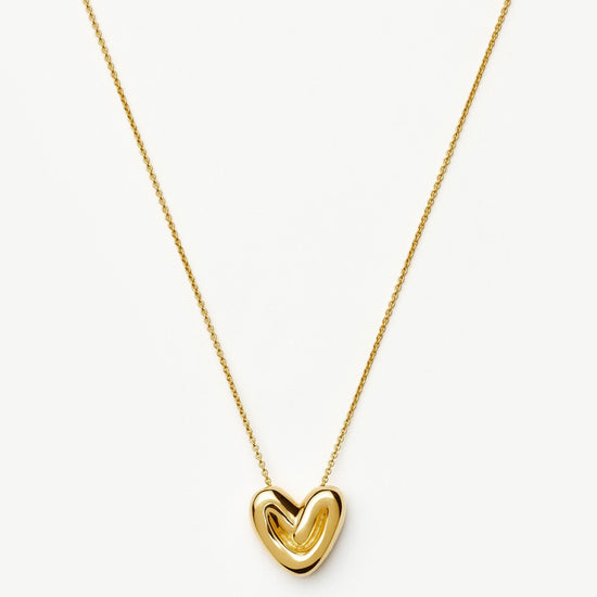 Puffy Heart Pendant Necklace | 18ct Gold Plated Necklaces Missoma 