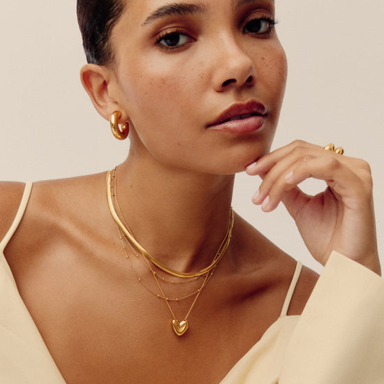 Puffy Heart Pendant Necklace | 18ct Gold Plated Necklaces Missoma 