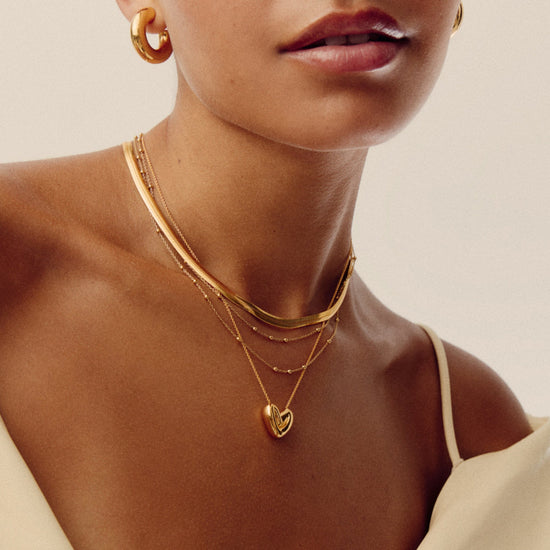 Puffy Heart Pendant Necklace | 18ct Gold Plated Necklaces Missoma 