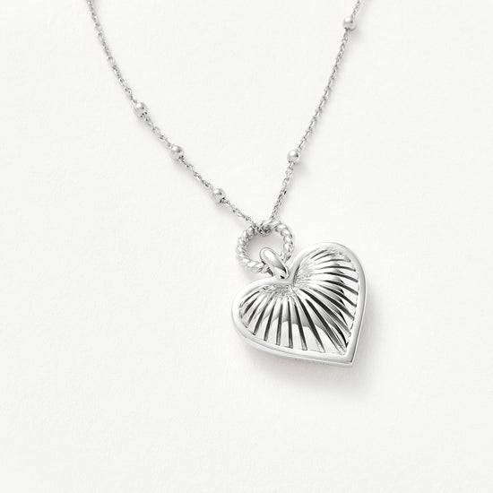 Ridge Heart Charm Necklace Necklaces Missoma 