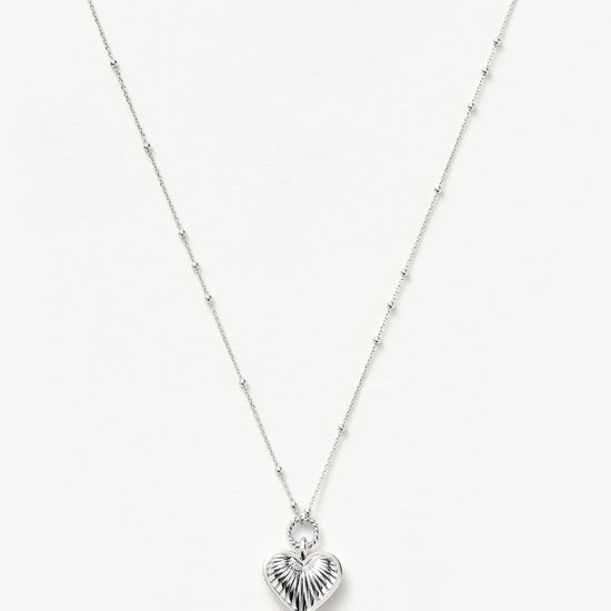 Ridge Heart Charm Necklace Necklaces Missoma 