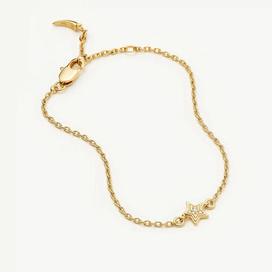 Ridge Star Chain Bracelet | 18ct Gold Plated/Cubic Zirconia Bracelets Missoma 