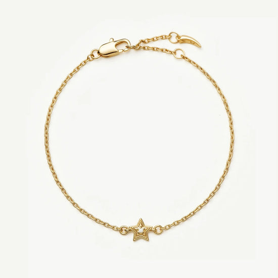 Ridge Star Chain Bracelet | 18ct Gold Plated/Cubic Zirconia Bracelets Missoma 