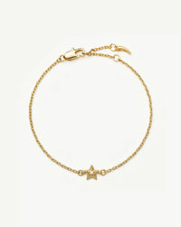 Ridge Star Chain Bracelet | 18ct Gold Plated/Cubic Zirconia Bracelets Missoma 