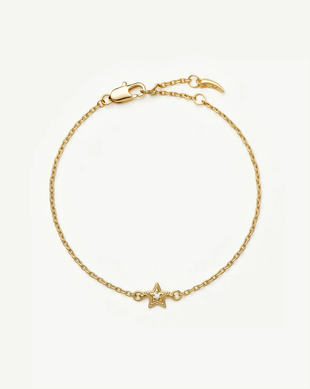 Ridge Star Chain Bracelet | 18ct Gold Plated/Cubic Zirconia Bracelets Missoma 