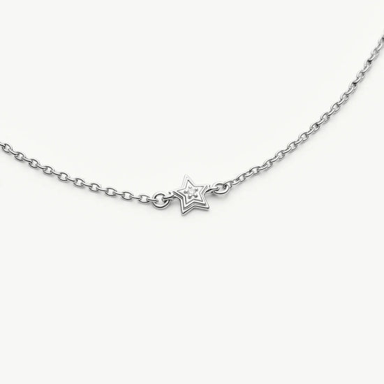 Ridge Star Chain Bracelet | Silver Plated/Cubic Zirconia Bracelets Missoma 