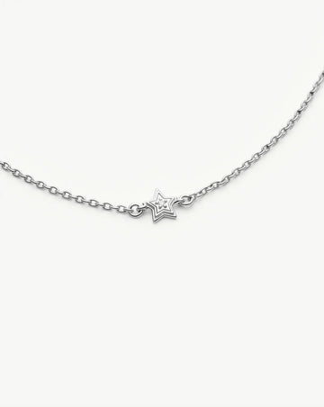 Ridge Star Chain Bracelet | Silver Plated/Cubic Zirconia Bracelets Missoma 