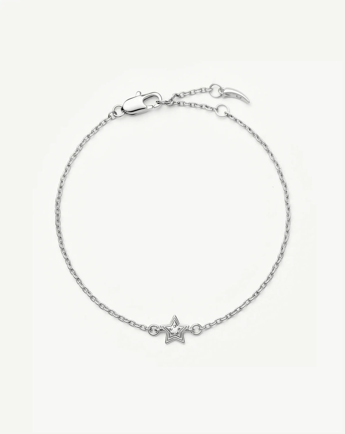 Ridge Star Chain Bracelet | Silver Plated/Cubic Zirconia Bracelets Missoma 