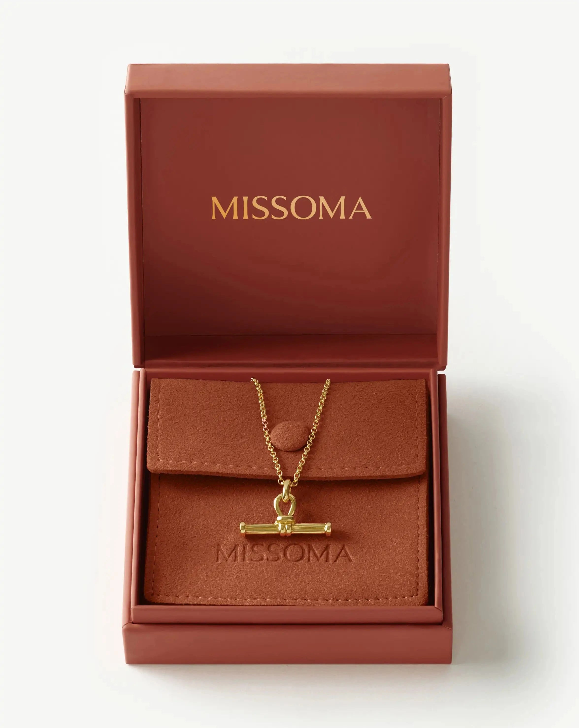 Ridge T-Bar Chain Necklace | 18ct Gold Plated Necklaces Missoma 