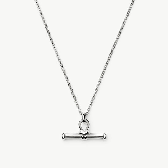 Ridge T-Bar Chain Necklace | Silver Plated Necklaces Missoma 