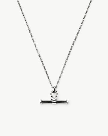 Ridge T-Bar Chain Necklace | Silver Plated Necklaces Missoma 
