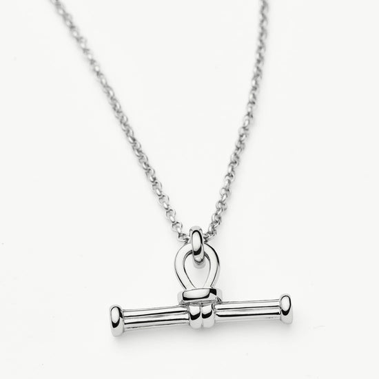 Ridge T-Bar Chain Necklace | Silver Plated Necklaces Missoma 
