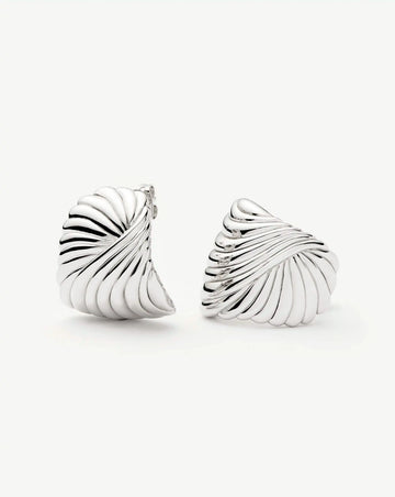 Ripple Oversized Stud Earrings Earrings Missoma 