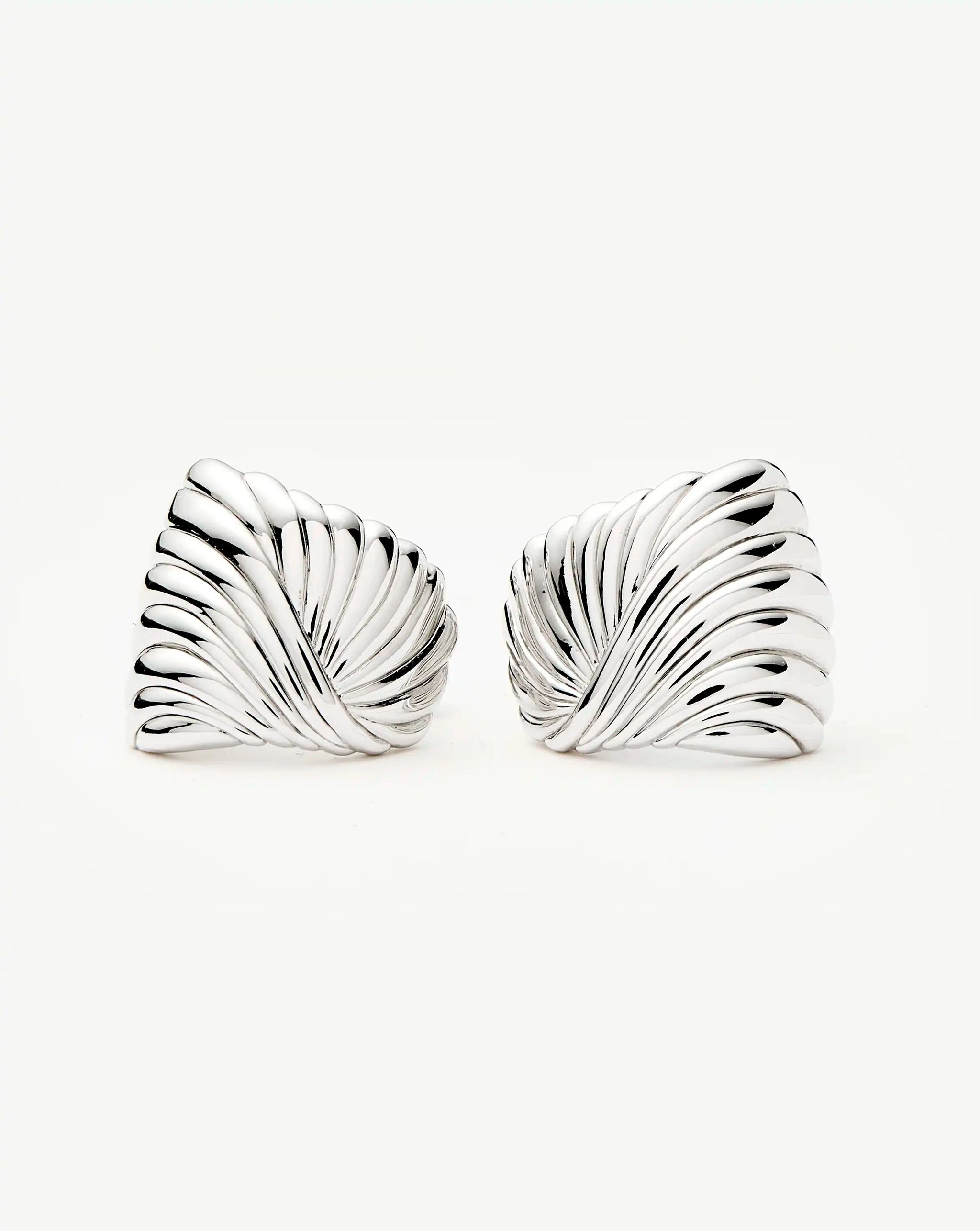 Ripple Oversized Stud Earrings Earrings Missoma 