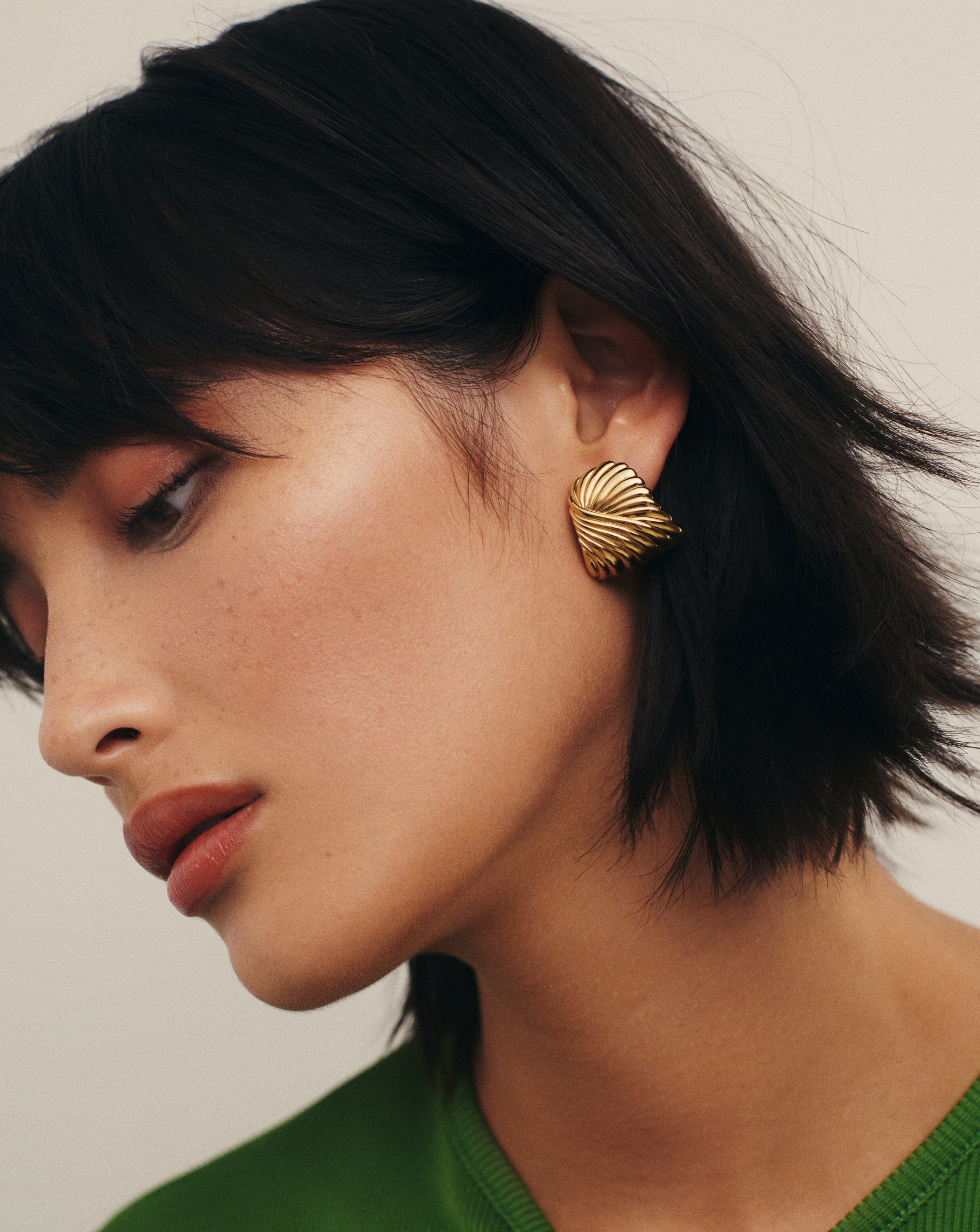 Ripple Oversized Stud Earrings Earrings Missoma 