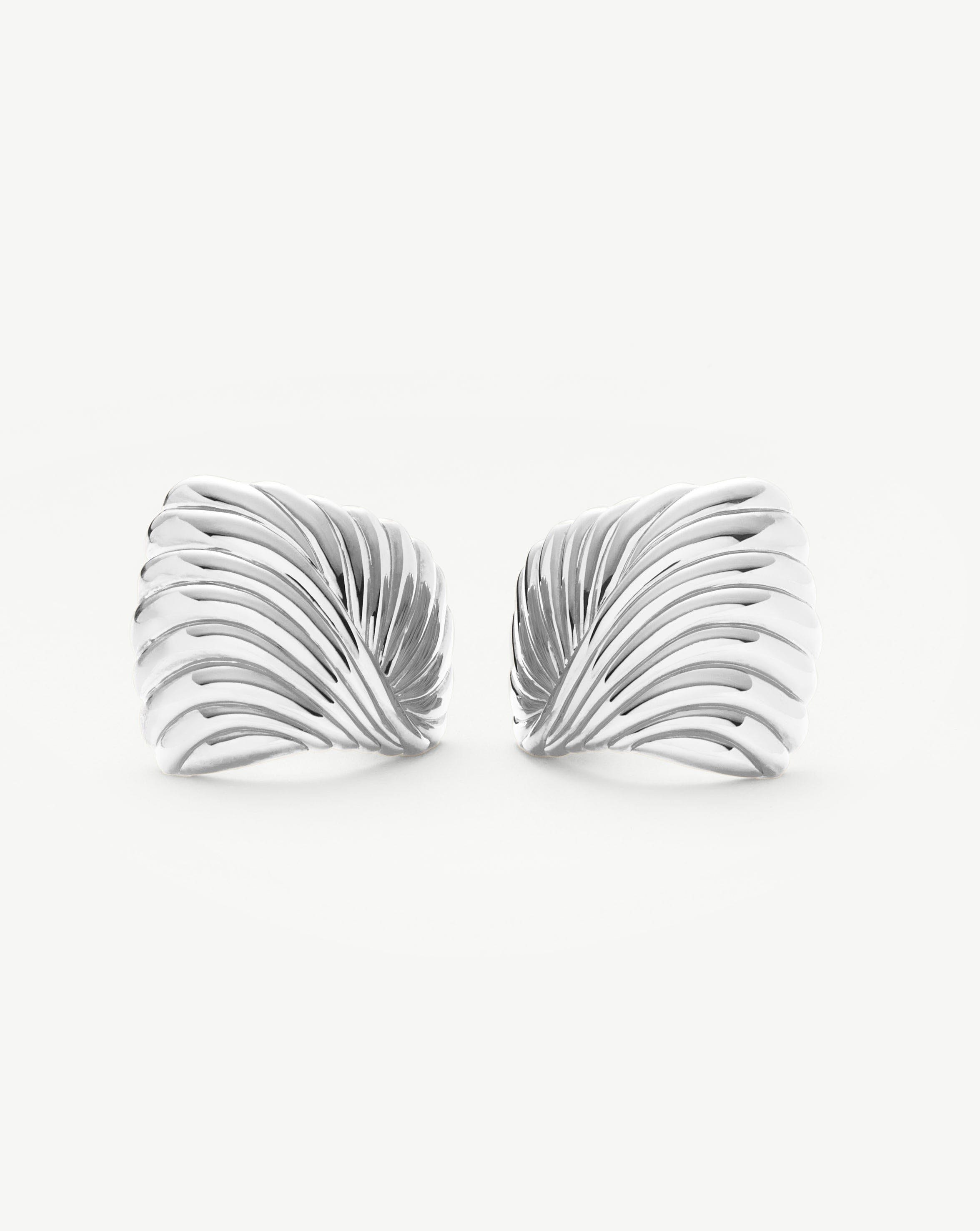 Ripple Oversized Stud Earrings Earrings Missoma 