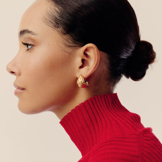 Rouje Marisa Dome Hoop Earrings | 18ct Gold Plated Missoma 