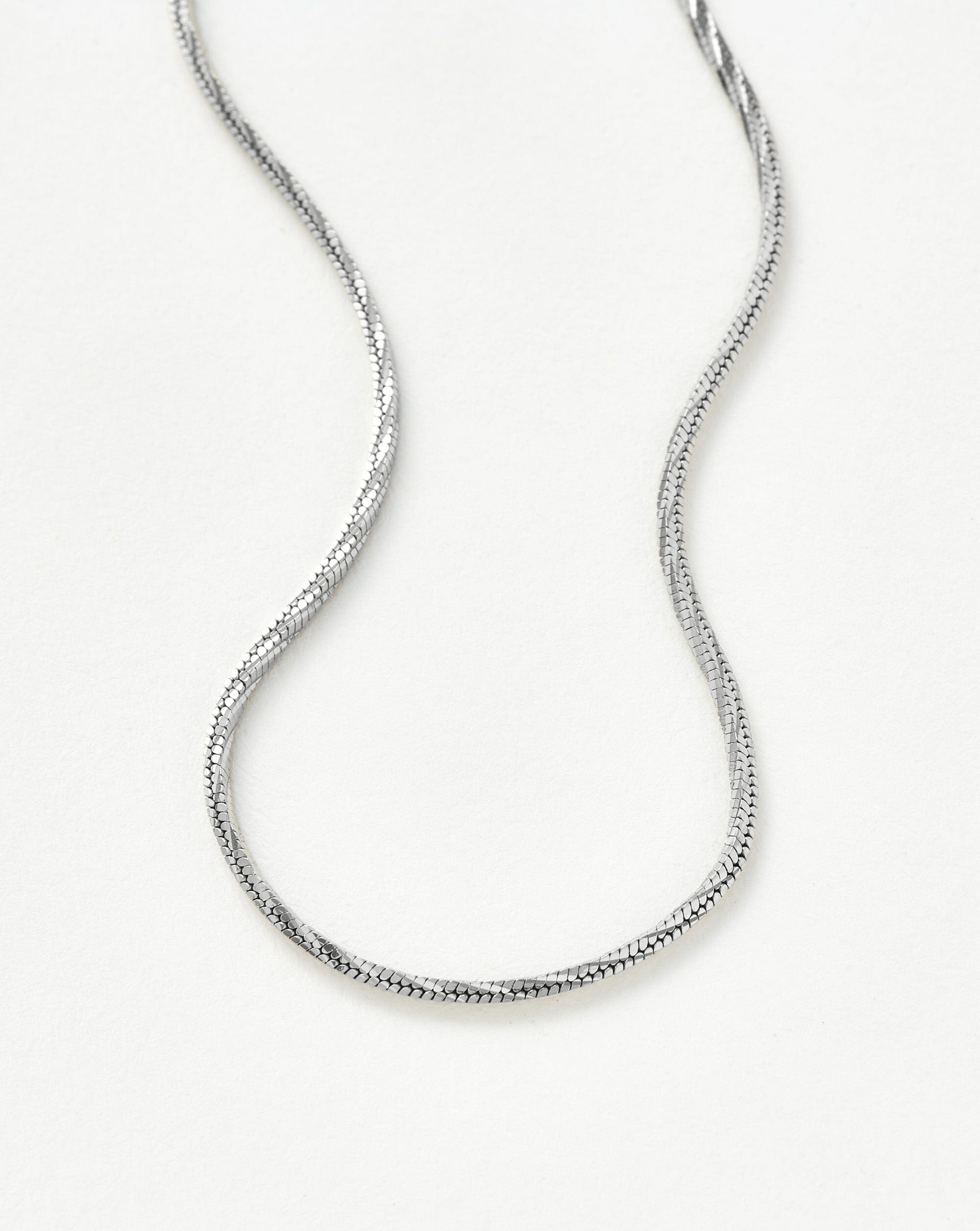 Savi Asymmetric Square Snake Chain Necklace Necklaces Missoma 